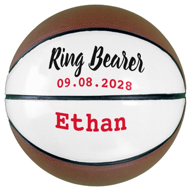 Ringträger Antrag Geschenk Mini Fußball Basketball (Vorderseite)
