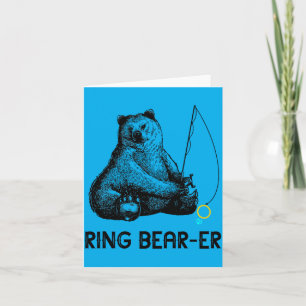 Ringträger Bär Angelnden Hochzeitsfeier Sicherheit Karte