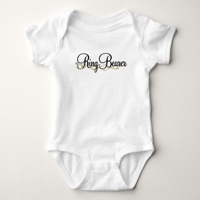 Ringträger - Hochzeit Baby Strampler (Vorderseite)