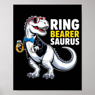Ringträger T-Rex Dinosaur lustige Hochzeitsfeier Poster
