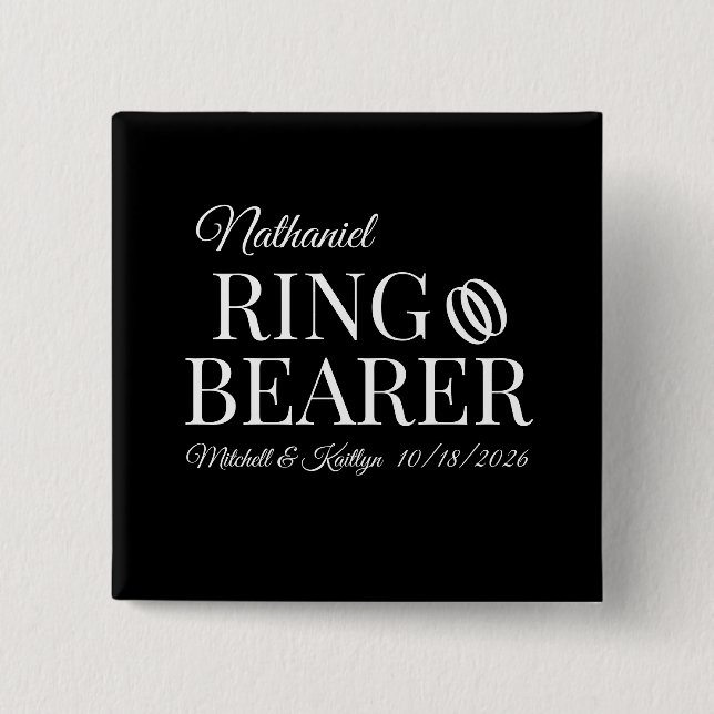 Ringträgerhochzeit Button (Vorderseite)