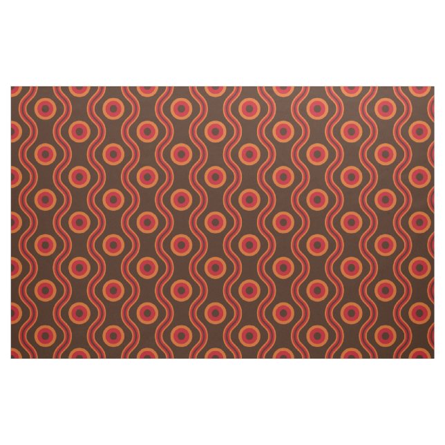 Ringwellenmuster im Stil der 70er Jahre Stoff (Fat Quarter (45,7 x 55,9 cm))