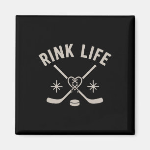 Rink Life Hockey Minimalistisches Wintergeschenk F Magnet
