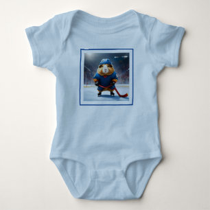 "Rink Rookie: Das Eishockey-Guinea-Schwein" Baby Strampler