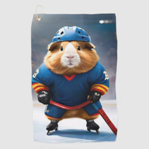 "Rink Rookie: Das Eishockey-Guinea-Schwein" Golfhandtuch