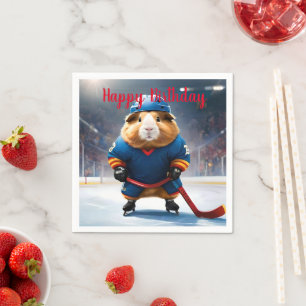 "Rink Rookie: Das Eishockey-Guinea-Schwein" Serviette
