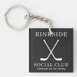 Rinkside Social Club Wochenenden für Hockey Mama M Schlüsselanhänger