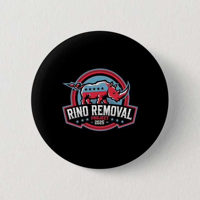 Rino Removal Project Rrp Funny Trump Konservativ Button (Vorderseite)