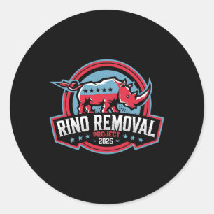 Rino Removal Project Rrp Funny Trump Konservativ Runder Aufkleber