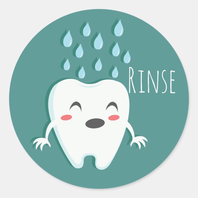 Rinse Dentist (Blatt mit 20) Aufkleber (Vorderseite)