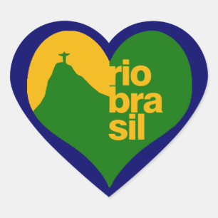 Rio 2014 brasil Herz-Aufkleber