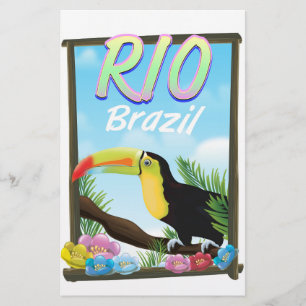 Rio Brasil Tukan Reiseplakat Briefpapier