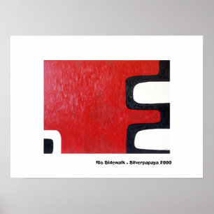 Rio-Bürgersteig. Silverpapaya 2000 Poster