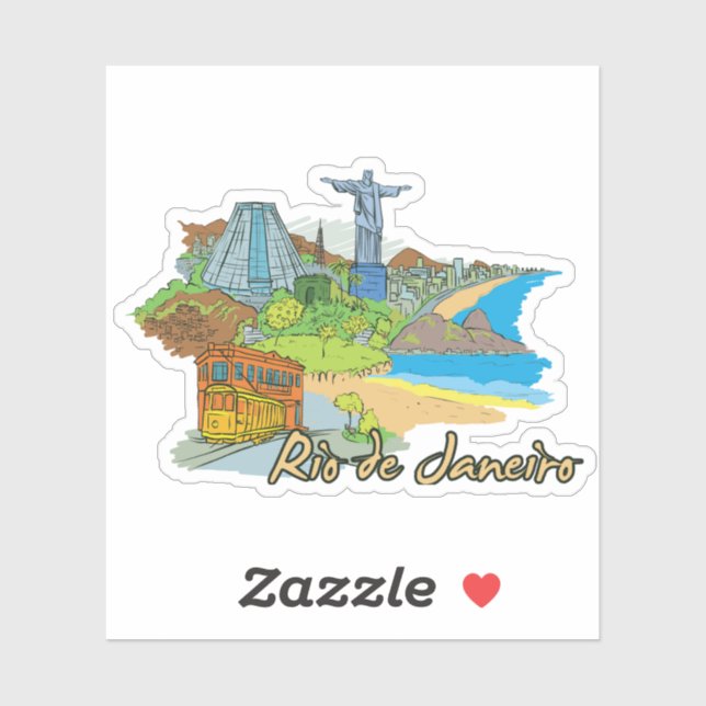 Rio de daneiro City Aufkleber (Blatt)