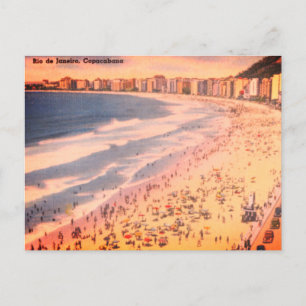 Rio de Janeiro, alte Copacabana-Strand, Brasilien Postkarte