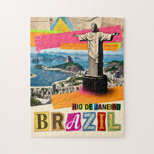 Rio de Janeiro Brasil Christus Retro-Collage Reise