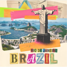 Rio de Janeiro Brasil Christus Retro Collage Reise