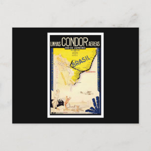 Rio De Janeiro Brasil Condor Luftfahrtlinien Postkarte