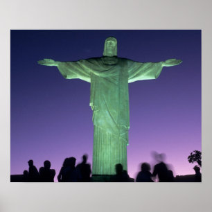 Rio de Janeiro, Brasil. die Christusstatue auf Poster