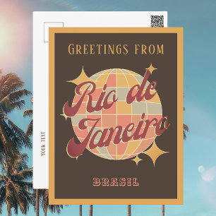 Rio de Janeiro Brasil Disco Retro Vintage Postkart Postkarte