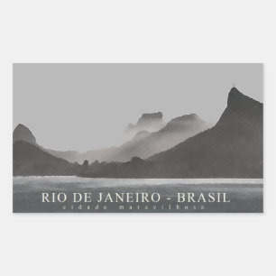 rio de janeiro, brasil rechteckiger aufkleber