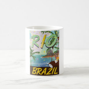 rio de janeiro Brasil Retro-Reise-Druck. Kaffeetasse