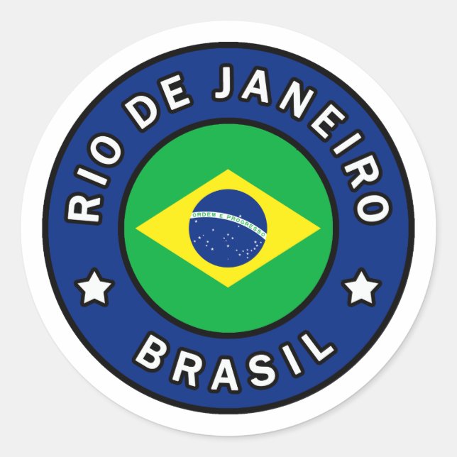 Rio de Janeiro Brasil Runder Aufkleber (Vorderseite)