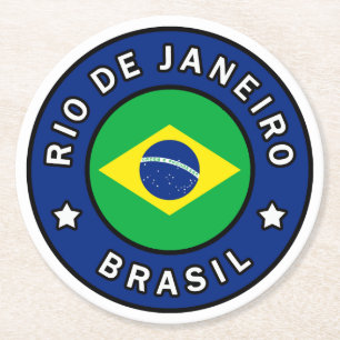 Rio de Janeiro Brasil Runder Pappuntersetzer