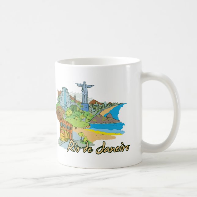 Rio de Janeiro, Brasilien Berühmte Stadt Kaffeetasse (Rechts)