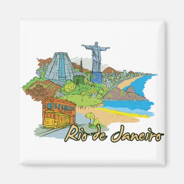 Rio de Janeiro, Brasilien Berühmte Stadt Magnet (Vorne)