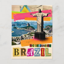 Rio de Janeiro Brasilien Christ Retro Collage Reis