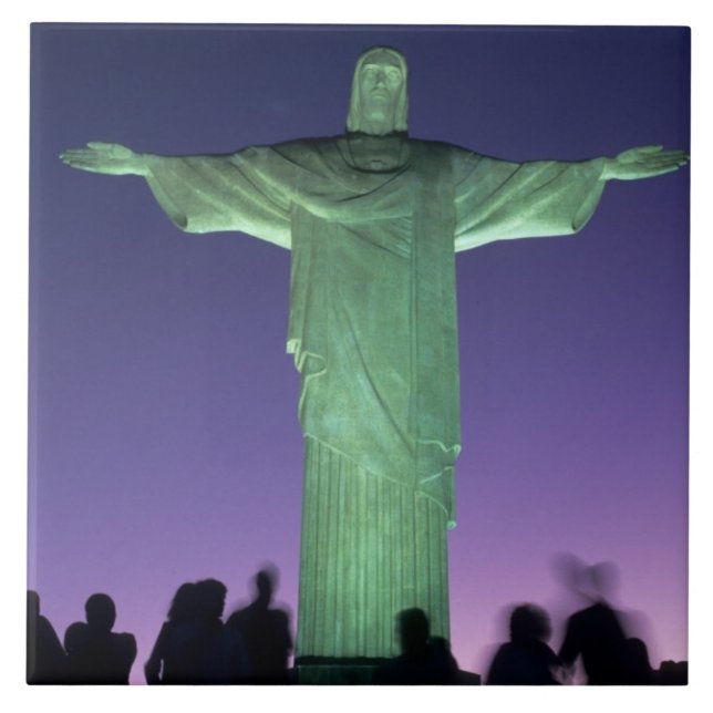 Rio de Janeiro, Brasilien. Christliche Statue Fliese (Vorderseite)