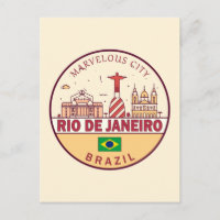 Rio de Janeiro Brasilien City Skyline Emblem