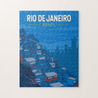 Rio De Janeiro Brasilien Favela Art Vintag