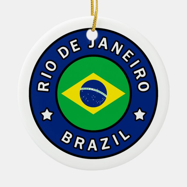 Rio de Janeiro Brasilien Keramik Ornament (Vorne)