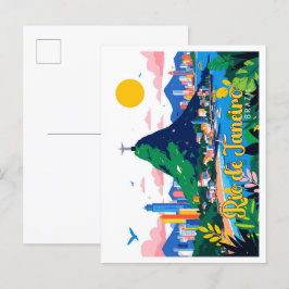 Rio de Janeiro Brasilien Pop Kunst, Dichtung und M Postkarte