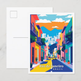 Rio de Janeiro Brasilien Pop Kunst, Dichtung und M Postkarte
