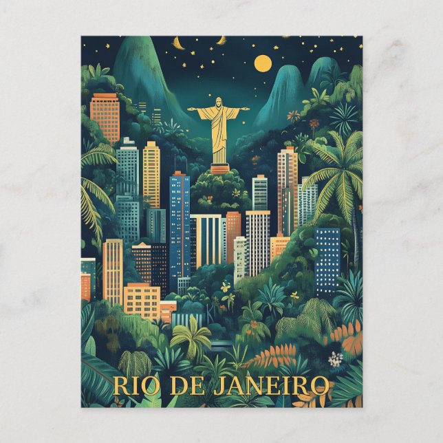 Rio de Janeiro Brasilien Reise Postkarte (Vorderseite)