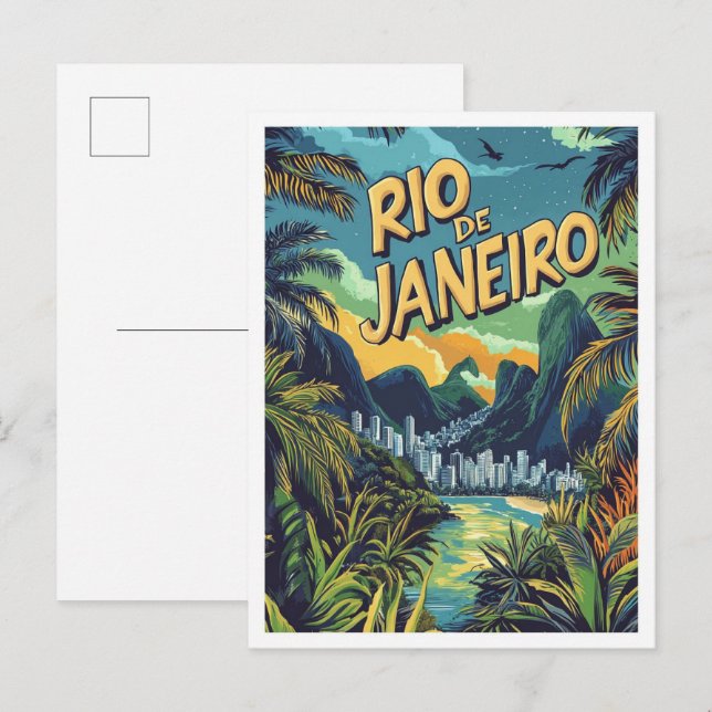 Rio de Janeiro Brasilien Reise Postkarte (Vorne/Hinten)