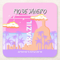 Rio de Janeiro Brasilien Reisen Art Pink Poster