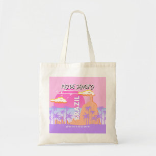 Rio de Janeiro Brasilien Reisen Art Pink Poster Tragetasche