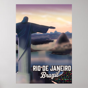 Rio De Janeiro Brasilien reisen Poster. Poster