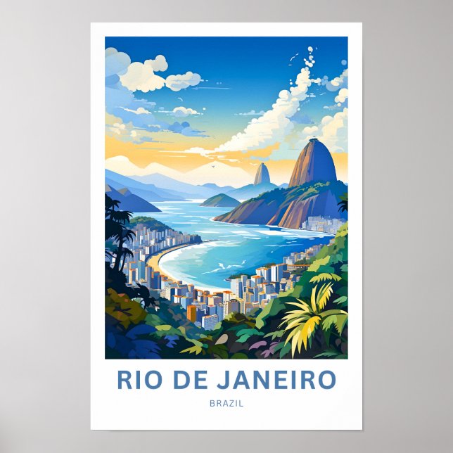 Rio De Janeiro Brasilien Reisen Print Poster (Vorne)