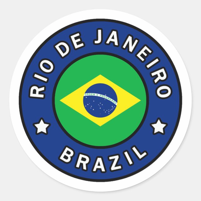 Rio de Janeiro Brasilien Runder Aufkleber (Vorderseite)