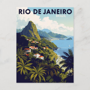 Rio de Janeiro Brasilien Tropischer Berg Postkarte