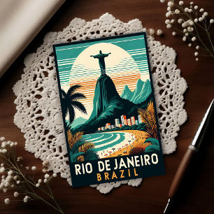 Rio de Janeiro Brasilien Vintage Reise Postkarte