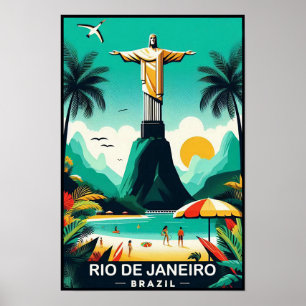 Rio de Janeiro Brasilien Vintage-Reiseposter Poster