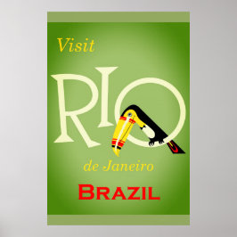 Rio de Janeiro Brasilien Vintage Travel Poster