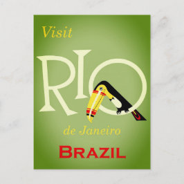 Rio de Janeiro Brasilien Vintage Travel Poster Postkarte