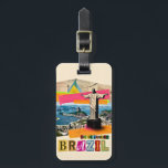 Rio de Janeiro Brazil Christ Retro Collage Travel Gepäckanhänger<br><div class="desc">Rio de Janeiro, Brazil is one of the most iconic travel destinations in South America. The famous Christ the Redeemer statue stands with open arms above the city, while Sugarloaf Mountain and the beautiful bay stretch out below in one of the most recognizable views in the world. The tropical cityscape,...</div>